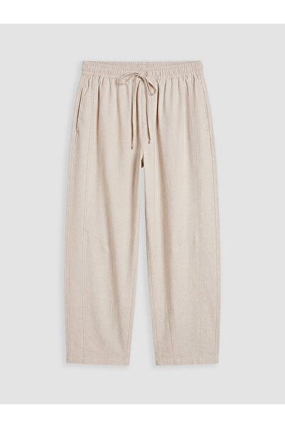 LC Waikiki Trendlucky Women's Modal Blend Pants with Elastic Waist and Differ...
