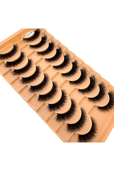 Choice1 10 pairs eye-05 10 Pairs 3D Mink Eyelashes Handmade False Eyelashes N...