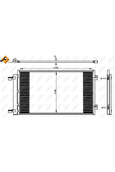 NRF Radiator Condensator Aer Conditionat OPEL ASTRA K VAUXHALL ASTRA Mk 7