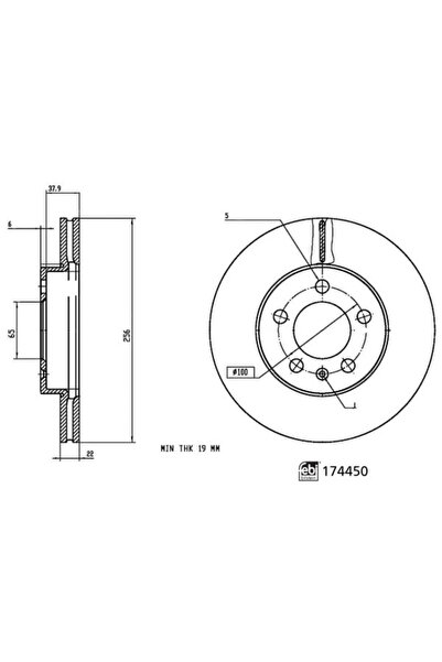 FEBI BILSTEIN Set 2 Discuri Frana Fata Dreapta/Stanga Audi A1 A1 Allstreet A1...