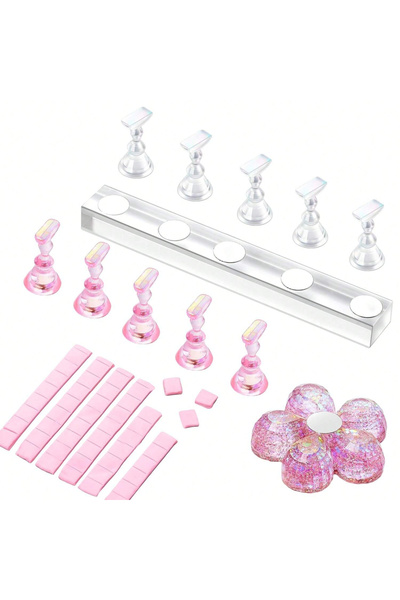 Choice1 13 Nail Stand Set for Press On Nail Display Practice Art Magnetic Fak...