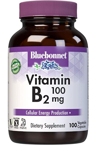 Bluebonnet Nutrition Vitamin B2 100 mg 100 Capsules