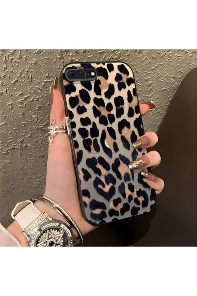 CASEVIBE iPhone 7 Plus/8 Plus Uyumlu Moda Leopar Desen Darbeye Dayanıklı Tele...