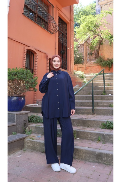 NİSUM MODA Classic Shirted Modal Set