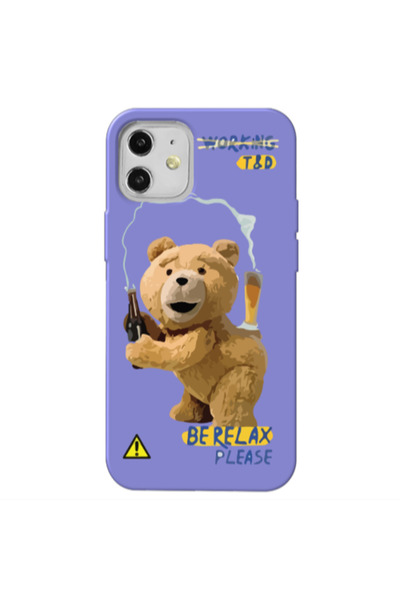 Other Apple iPhone 12 Be Relax Purple Colored Silicone TPU Θήκη