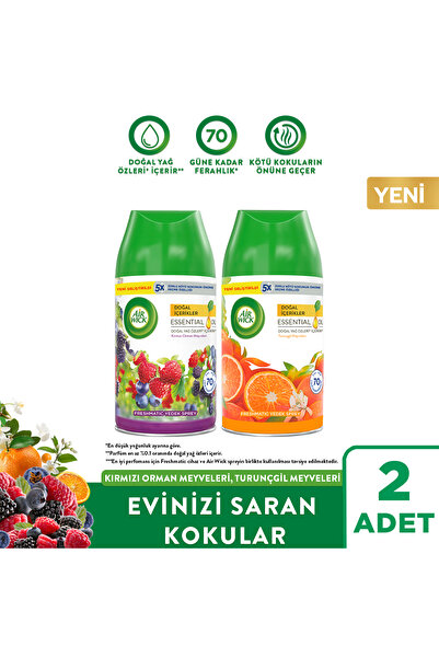 Air Wick Oda Kokusu Freshmatic Yedek Sprey Kırmızı Orman&Turunçgil Meyveleri,...