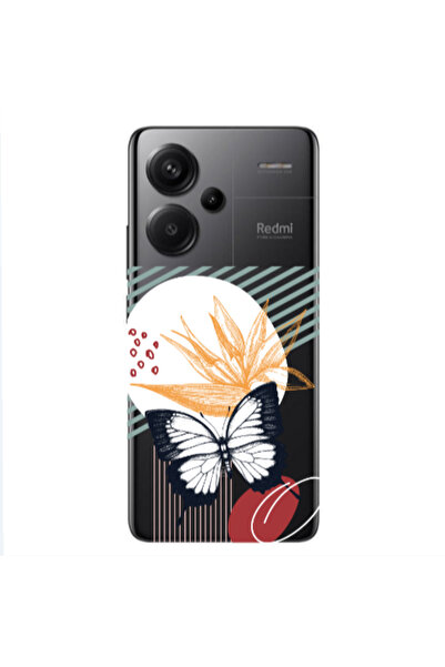 Other Xiaomi Redmi Note 13 Pro+ 5G Butterfly Lines Transparent Silicone TPU Θήκη