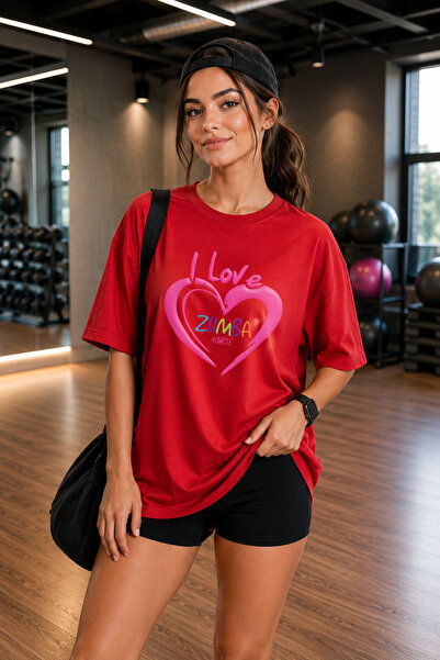 FECCY Premium Zumba Unisex Oversize Women's T-Shirt Men's T-Shirt Cotton Over...