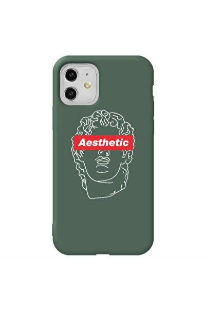 Other Apple iPhone 11 Aesthetic Dark Green Colored Silicone TPU Θήκη