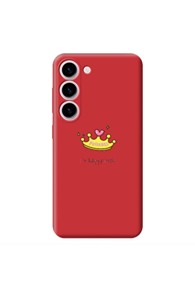 Other Samsung S23 Plus Happy princess Red Colored Silicone TPU Θήκη