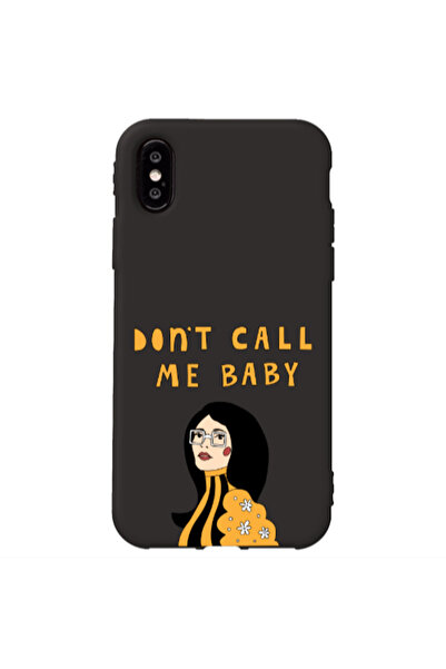Other Apple iPhone Xs Call me baby Black Colored Silicone TPU Θήκη