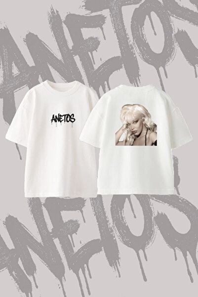 Anetos Doja Cat_6 Design Printed Oversize Crew Neck T-Shirt White