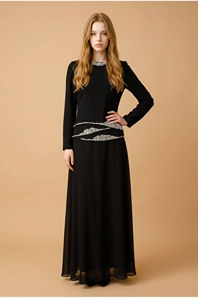Ahsen Ribbed Stone Detail Dress 26Yelb9738