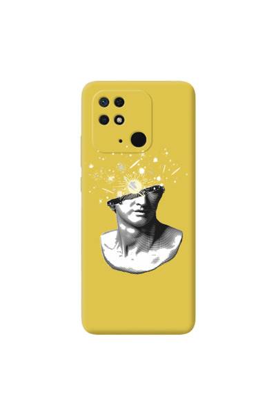 Other Xiaomi Redmi 10C Space Statue Yellow Colored Silicone TPU Θήκη