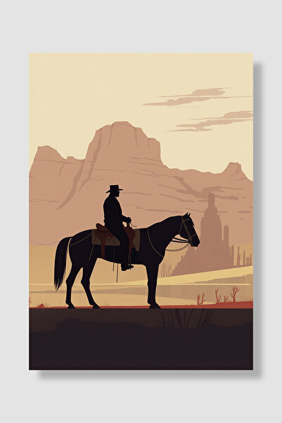 Luna Marissa Poster Red Dead Redemption Minimalistički jahač na konju Kauboj ...