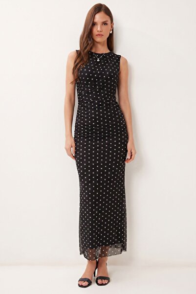 Hiccup ISTANBUL Rochie Midi Bodycon Din Tul Cu Buline