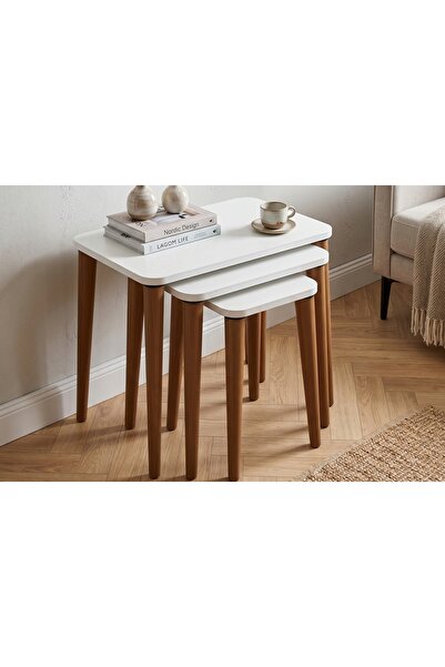 Vivense LETTO ZİGON SEHPA, BEYAZ