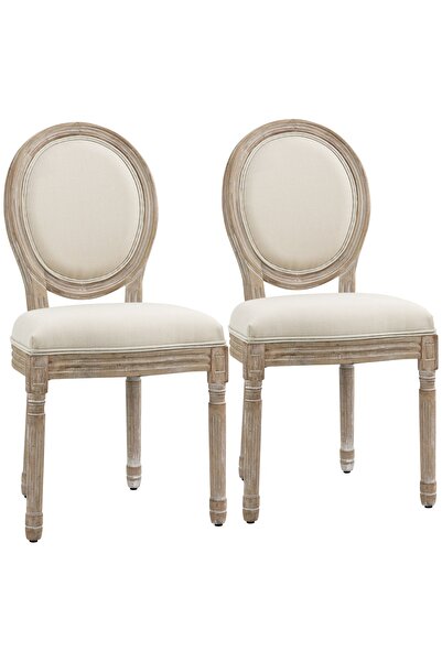 OEM Set de 2 scaune Re-Bloom tapițate vintage, țesătură din poliester, 49x56x...