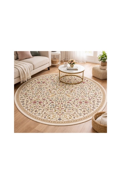 Vivense RENKLİ ÇİÇEKLER DOKUMA TABAN HALI, 594 YNG 80X80 CM