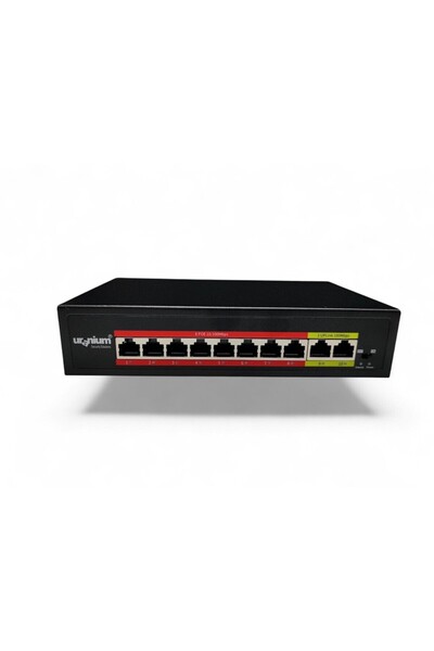 Universal Uranium Poe-8002-96W 8 Port 10/100 + 2 Port 10/100 Rj45 Uplink Watc...