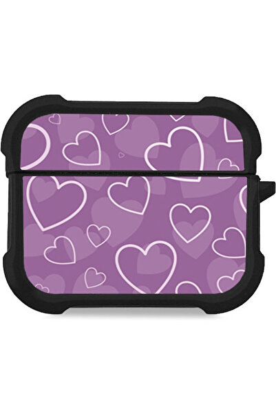 Other Θήκη Σιλικόνης Σειράς Sonique Heart σε Μωβ Χρώμα για Apple AirPods Pro 3