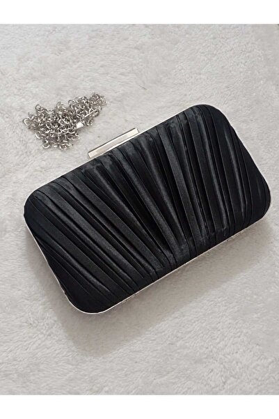Şarra Gossi Black Drawstring Evening Bag Black Bag Evening Bag