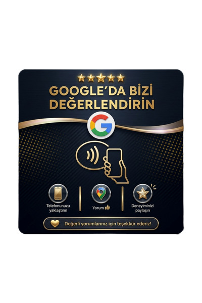 TEMASSİZPUAN 4’lu NFC Akıllı Yorum ve Tanıtım Kartı 10x10 cm pak | 2 Dakikada...