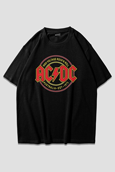 ZOKAWEAR ACDC High Voltage Oversize Black T-Shirt