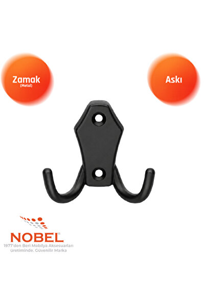Nobel Riko Askı, Metal Vestiyer Askısı, 54 Gr, Dolap ve Duvar Askılığı, Matsi...