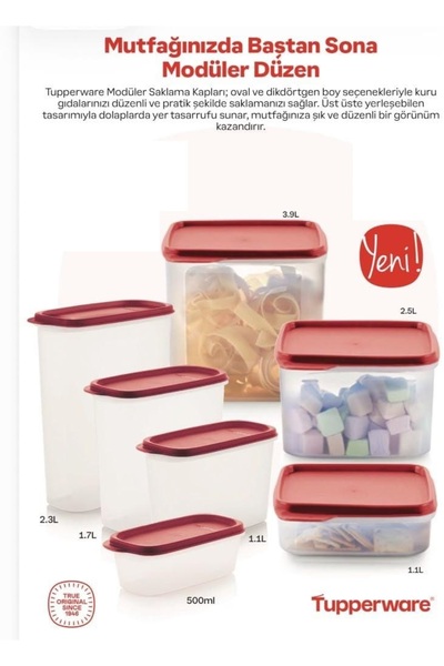 Tupperware Moduler Tam Set (7' li)
