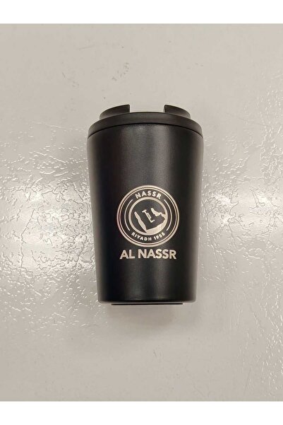 co arma Al-Nassr Football Club Logo Black and Silver Thermal Coffee Mug