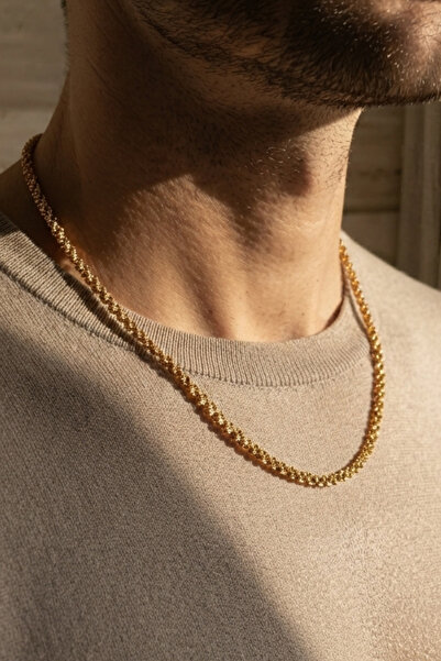 Rua Jewelry Steel Italian Nexus Necklace 3 mm Gold Color |   Anti-Tarnish, Me...
