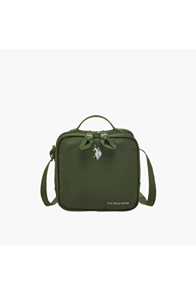 U.S. Polo Assn. US POLO ASSN. Logo Print Lunch Bag with Zip Closure