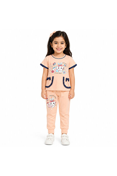 Generic Girls' Set 2 Pieces T-Shirt and Pants Rabbit Pattern