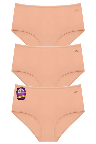papatya lingerie High Waist Modal/Cotton Blend Basic Panties with Logo 3-Pack...