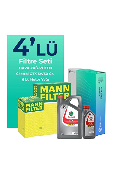 Mann-Filter Renault Megane 1.3 Benzin TCe Filtre Bakım Seti CAST ROL Motor Ya...