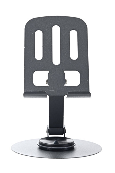 Lawazim Desktop Phone Stand, Foldable Iron Tablet Holder with 360 Rotating Base