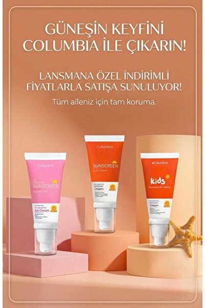 Columbia Premium Tüm Aile İçin Tam Koruma 3 LÜ Güneş Kremi Seti