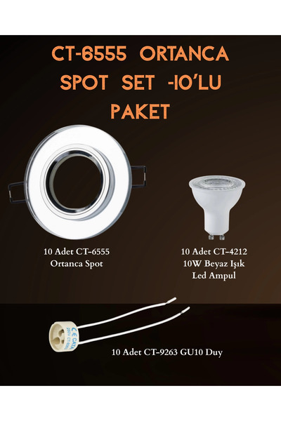 Cata Ortanca Spot Set ( 10 Adet CT-6555 + 10 Adet CT-4212 Beyaz + 10 Adet CT-...