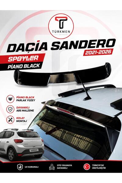 Türkmen Dacia Sandero Spoyler 2021-2026 Siyah