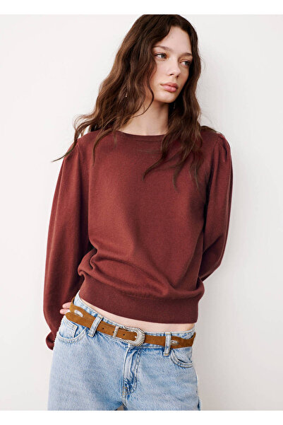 Mango Teen Fine-knit puff sleeve sweater