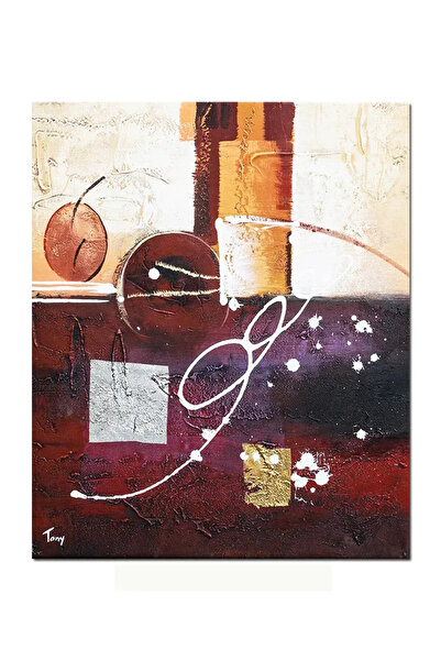 artnova Ръчно рисувана абстрактна картина, Абстрактна композиция 3, 60x50см м...