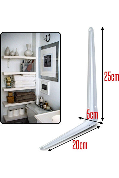 OEM Μεταλλικό Ράφι Γωνίας Λευκό 250x200mm 0819.012