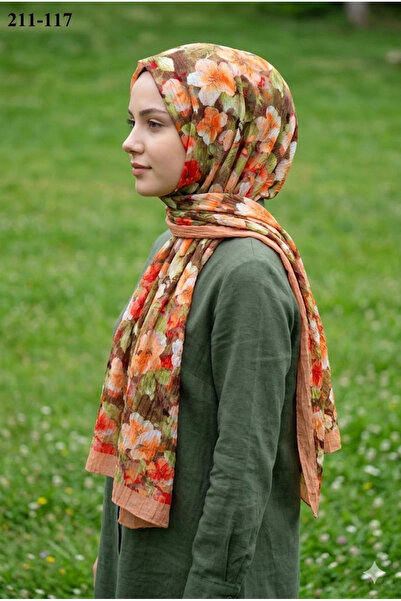 Sharell Bambu Kraş Pamuk Şal (Somon) 211-117