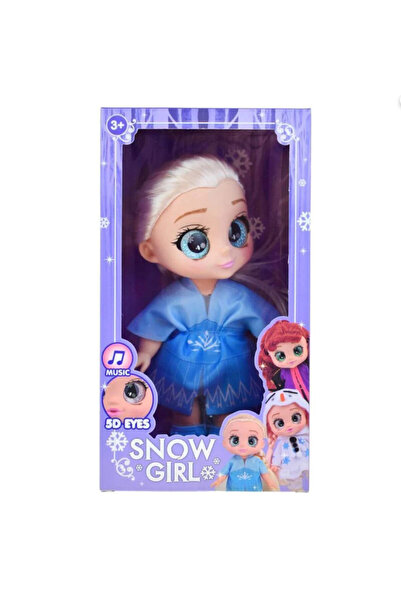 Snow Princess Elsa Doll Toy for Girls, 30 CM with Music and 5D Eyes
