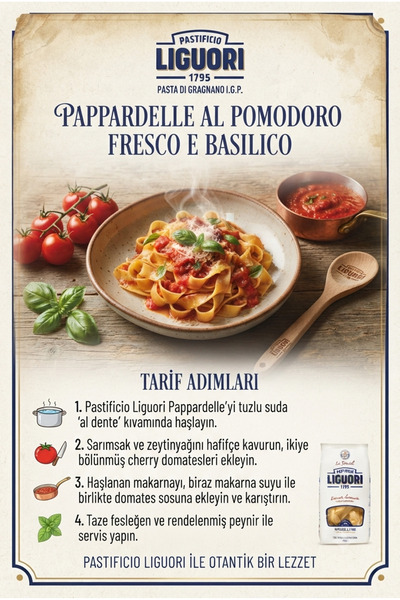 LIGUORI Pappardelle İtalyan Makarna 500 Gr.