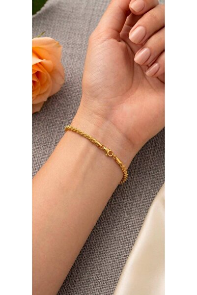 VAREVİA Single Strip Steel Twist Bracelet
