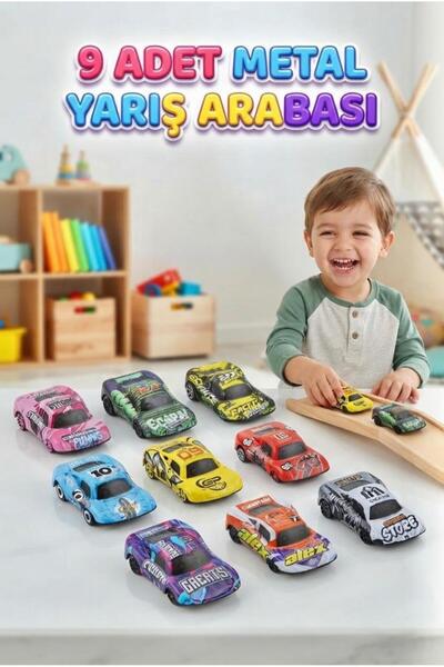 Tıfıl Toys Hız Tutkunu Çocuklara: 9'lu Metal Çek - Bırak Yarış Arabaları Eğle...