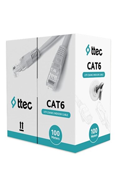 Universal كابل Ttec KBL-CAT6-23CCA-IN100G داخلي من البولي فينيل كلوريد باللون...