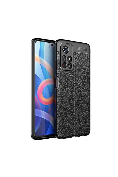Pazarplus حافظة هاتف Xiaomi Poco M4 Pro 5G من السيليكون ذات المظهر الجلدي توف...